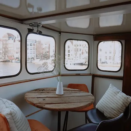 Center Amstel River Houseboat En Zie * Amszterdam